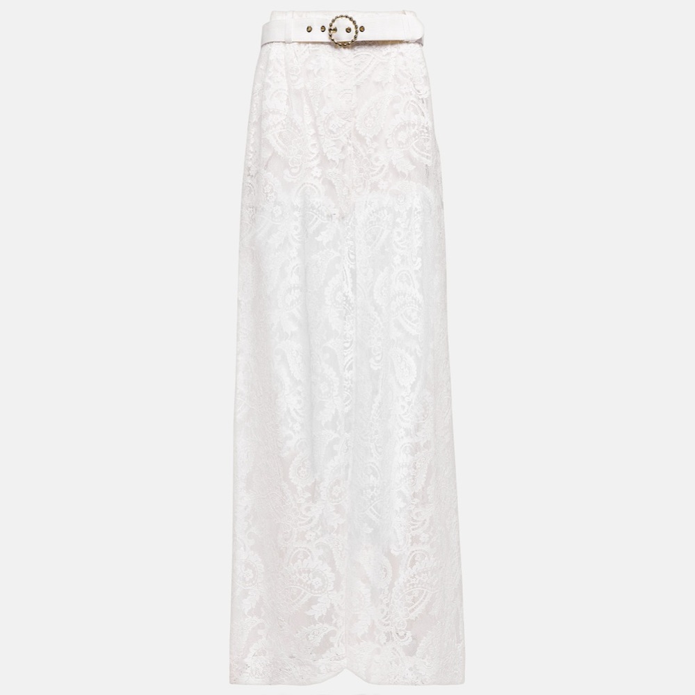 ZIMMERMANN Embroidered high-rise wide-leg pants Zimmermann Sz 0 - Picture 5 of 8
